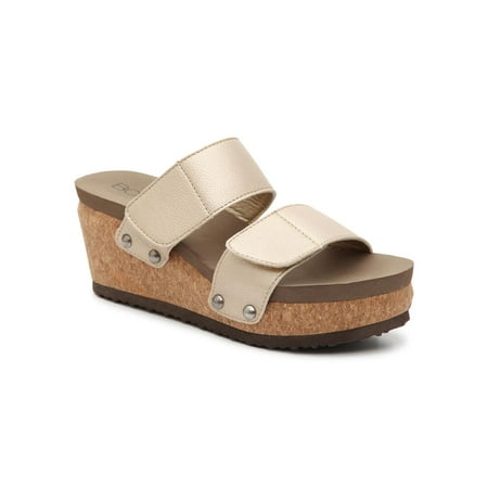 Gold Gem Wedge - Corkys Womens Shaw Wedge Platform Sandal (Gold, 9)