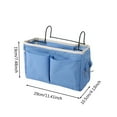 thumbnail image 2 of Bedside Hanging Storage Caddy Bag, Multi-Function Caddy for Headboards Bunk Beds Dorm Rooms Book Phone Magazine Holder, 2 of 7