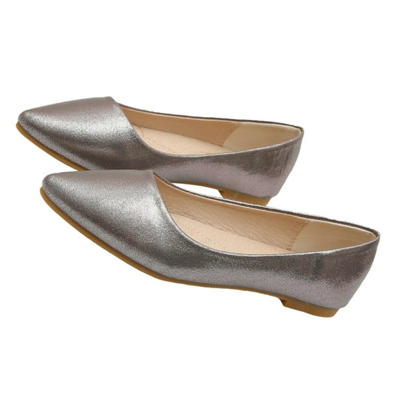 Raindrops Grey Casual Shoes with Softer Nonslip Soles for Girls Flat Bottom Lady Footwear Size 3542