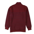 thumbnail image 2 of Club Room Mens Striped 1/4 Zip Sweatshirt, Red, X-Large, 2 of 2