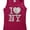 Hot Pink, variant on Tank Top Ladies Heart Logo Womens New York City Summer White, Medium
