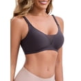 thumbnail image 4 of INSPIRE CHIC Women's Adjustable Buckled Straps Postpartum Nursing Bra V-Neck Mesh Splicing Lightweight Wireless Bras M Black, 4 of 4