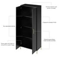 thumbnail image 3 of Bush Furniture Soho Kitchen Pantry Cabinet in Black, 3 of 10