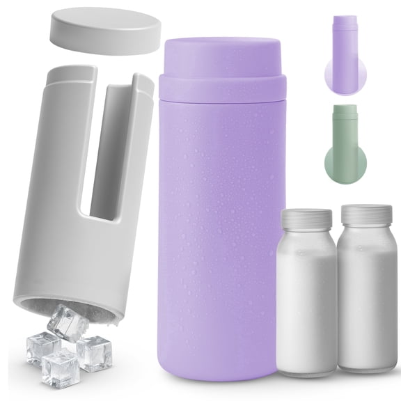 Tilcare Portable Breast Milk Cooler, 30 Hour Cooling Bottle, 2 x 150 mL/5 oz Bpa-Free Storage Bottles, Travel Milk Chiller