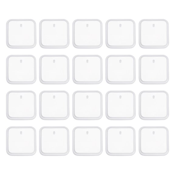 Uxcell 20 Pcs Square Resin Silicone Keychain Moulds with Hole, White