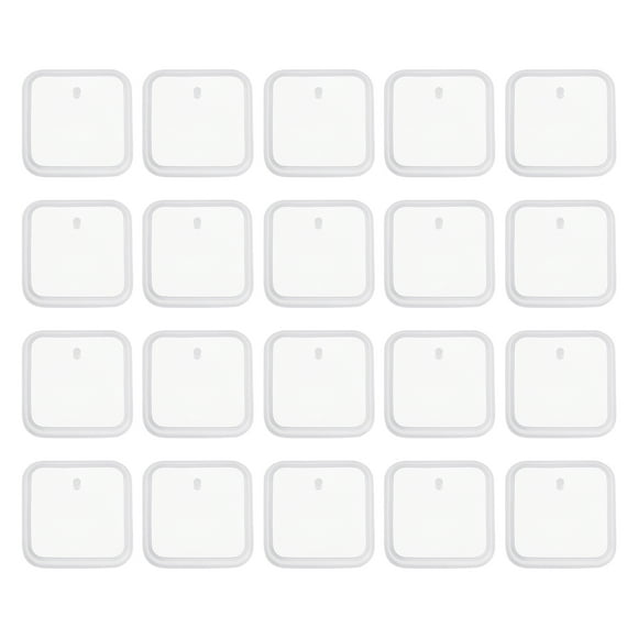 Uxcell 20 Pcs Moldes de Silicona de Resina Cuadrados para Llaveros con Agujero, Blanco