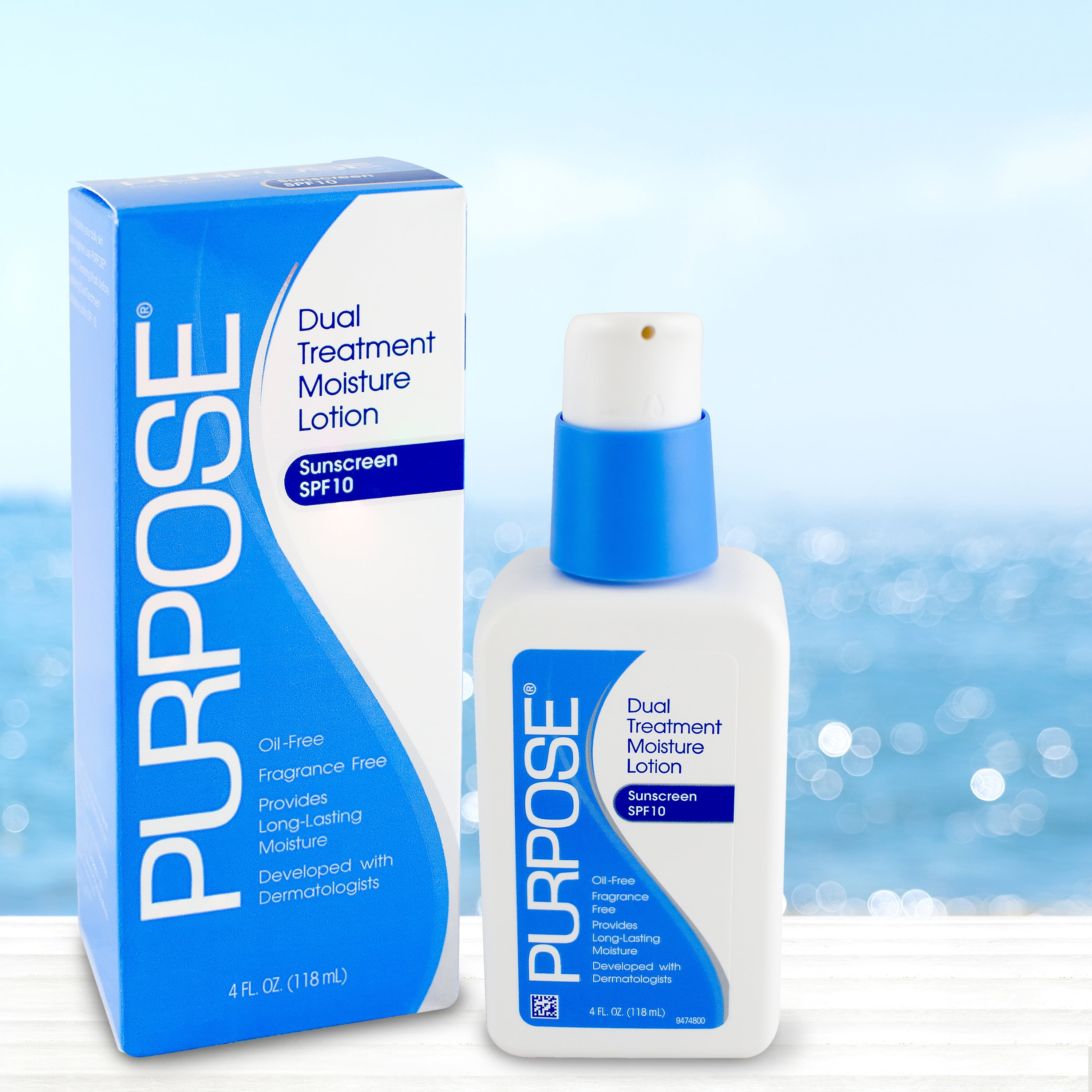 2 pack) Purpose Dual Treatment Moisture Lotion with SPF 10, Oil