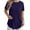 Purple, variant on Women Tunic Tops for Leggings Short Sleeve Crewneck Summer Casual Loose Comfy Shirts Blouse