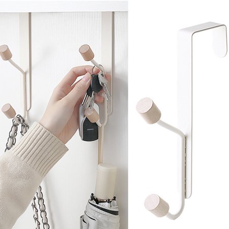 

Vnanda Coat Rack Wall Mounted Coat Hooks for Hanging Coats Heavy Duty Metal Hook Rack Rail with 6 Double Dual Hooks Coat Hanger Wall Mount for Purse Clothes Entryway Jacket