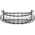 thumbnail image 2 of MyGift Window Boxes Planter, Wall Mounted Flower Plant Tack, Black Metal Scrollwork Design, 2 of 4