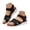 B-Black, variant on Dressy Womens Sandals Comfortable Bohemian Strappy Flat Sandal Orthopedic Arch Support Summer Beach Walking Shoes (Grey,9)