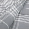 thumbnail image 7 of Banbury Plaid Grey and Ivory Cotton King Comforter Set, 7 of 7