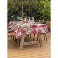 thumbnail image 3 of Outdoor Tablecloth with Umbrella Hole for Patio/Picnic/Party/Camping, Pink Flowers Waterproof Table Cloth Rectangle Table Cover Washable, Spring Floral Elegant Pastoral Rustic (60"x 102"), 3 of 8