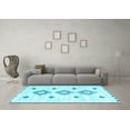 thumbnail image 3 of Ahgly Company Indoor Rectangle Abstract Light Blue Contemporary Area Rugs, 7' x 10', 3 of 4