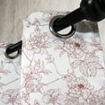 thumbnail image 3 of Ambesonne Vintage Grommet Curtain, Rustic Sprigs Wild Poenies, 50" x 108", Burgundy White, 3 of 6