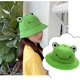 thumbnail image 5 of Sombrero de cubo de rana para adultos, sombrero de sol de algodón para mujer, sombrero de pescador de algodón plegable para niños y mujeres kaili Sencillez, 5 of 5