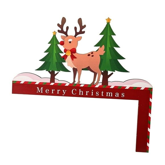 Marco de puerta de Navidad, marcos de decoración, decoración de esquina de madera, decoración navideña divertida, marco de puerta de Navidad, adorno adular Macarena Señal de esquina de puerta