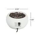 thumbnail image 3 of Christopher Knight Home 22" Patio MGO Propane Fire Pit, 40,000 BTU Round Heater with Waterproof Cover, White, 3 of 8