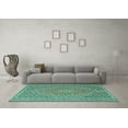 thumbnail image 3 of Ahgly Company Indoor Rectangle Southwestern Turquoise Blue Country Area Rugs, 3' x 5', 3 of 4
