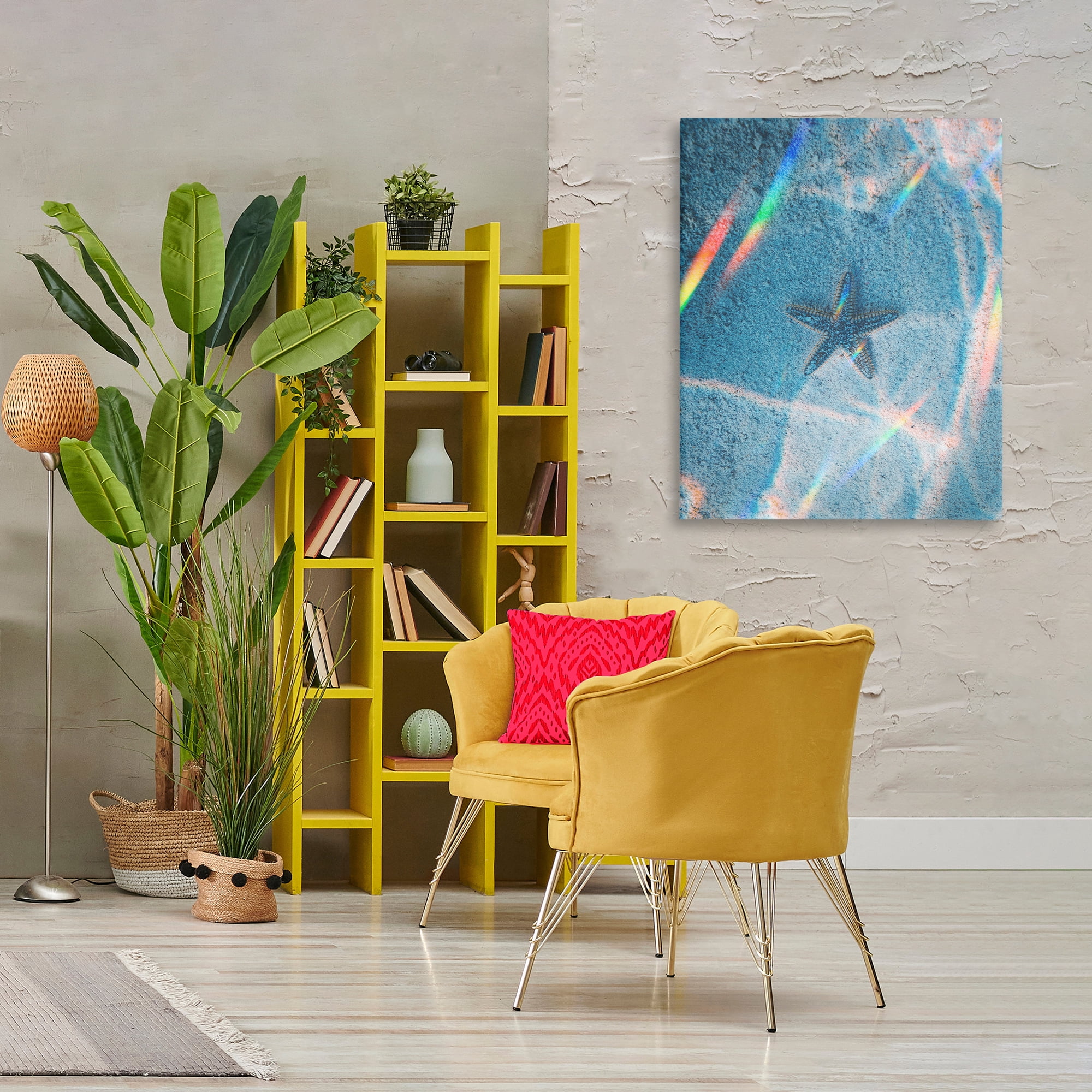 Stupell Industries Prismatic Starfish on Sea Floor Animals Photography Wrapped Canvas Art Print Wall Art, 30 x 40