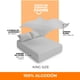 thumbnail image 4 of Juego de Sábanas King Size roomi Algodón Premium Frescas y Suaves Color Gris, 4 of 5