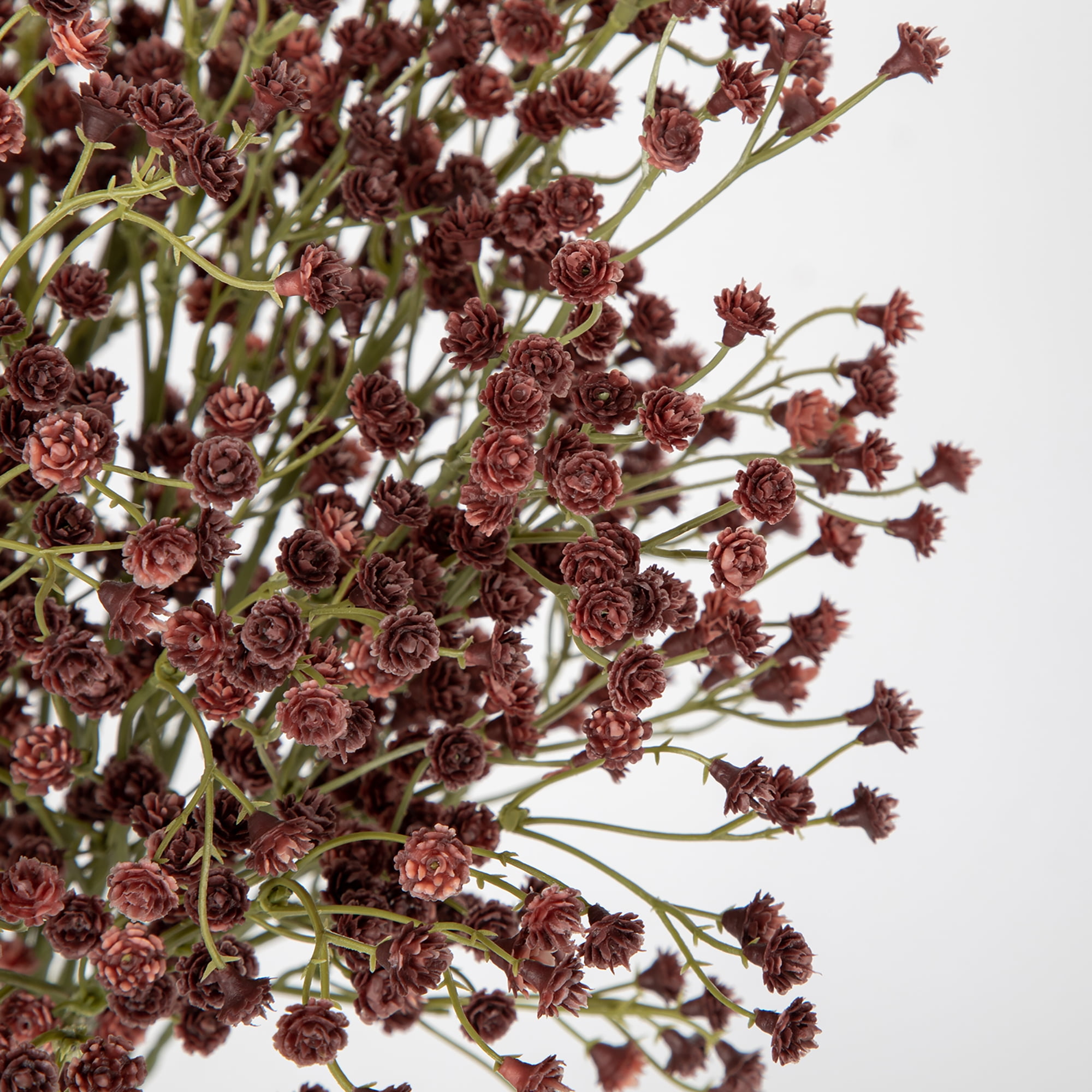 Briful 10 Pcs Artificial Flowers Baby's Breath 9.8" Faux Flowers Arrangement Baby Breath Wedding Bouquet Decorations Home Decor Brown