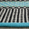 thumbnail image 3 of SAFAVIEH Montauk Varina Geometric Striped Cotton Area Rug, Turquoise/Multi, 6' x 9', 3 of 5