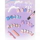 thumbnail image 5 of Press on Nails EBANKU Kids 130 piezas con forma de corazón de sirena con forma de flor, 5 of 7