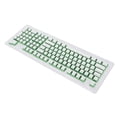 thumbnail image 1 of Teclas De Teclado, Mano De Obra Exquisita Accesorios De Computadora Diseño Ergonómico Para La Mayoría De Los Teclados Mecánicos ANGGREK Queso Blanco Caracteres Verdes, 1 of 8