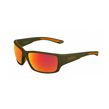 Bolle Kayman 62mm Wrap-Around Sport Sunglasses (Matte Olive)