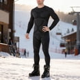 thumbnail image 2 of DHFJKG Compression Shirt 2 Piece Set For Men Ski Athletic Workout Long Sleeve Slim Fit Top And Pants Breathable Base Layer Cozy Outfit, 2 of 5
