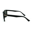 thumbnail image 3 of Polarized Mens Minimal Thin Plastic Horn Rim Hipster Sunglasses Matte Black Green, 3 of 4