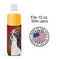 thumbnail image 4 of Carolines Treasures SC9431MUK Cavalier Spaniel Red and Green Snowflakes Holiday Christmas Ultra Hugger for slim cans, 4 of 6