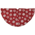 thumbnail image 4 of Northlight Glitter Snowflake Mini Christmas Tree Skirt - Red - 20", 4 of 7