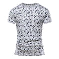 thumbnail image 1 of Camiseta de manga corta con estampado cómodo de algodón de verano para hombre Pompotops  oipoqjl31785, 1 of 8