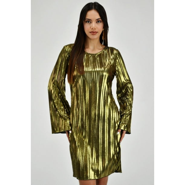 Vestido plisado de fiesta Roman Fashion /Juvenil, 1200 (Dorado) dorado CH Roman Fashion V-ST-1200-DORADO