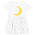 thumbnail image 3 of Inktastic Cute Yellow Moon Girls Toddler Dress, 3 of 5
