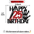 thumbnail image 2 of Decoración para tartas con purpurina negra con diseño de «Podemos Bearly Wait» para 25 cumpleaños, 2 of 7