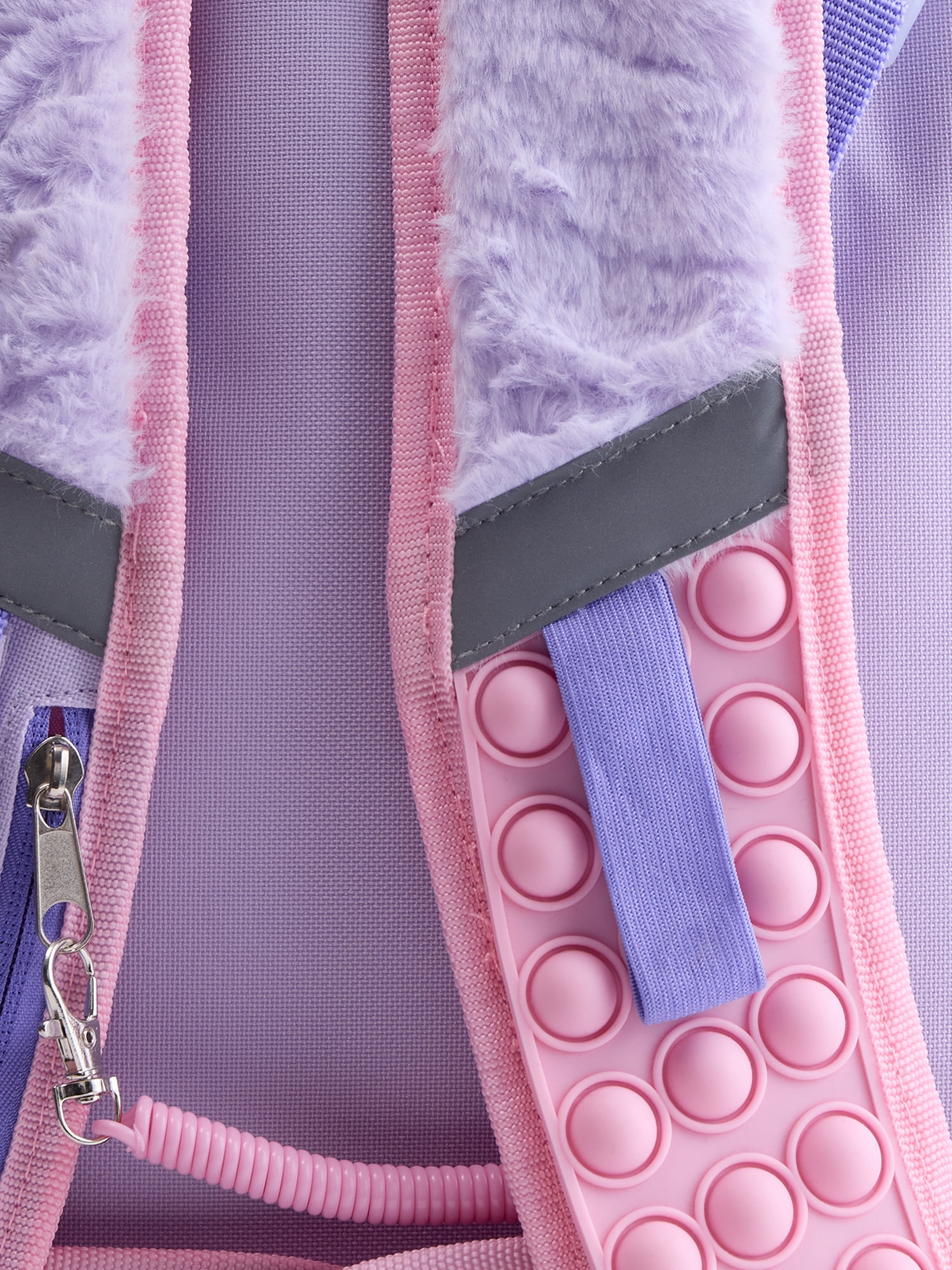 Wonder Nation Kids' Unisex 17" Sensory and Adaptive Backpack and Lunch Box Set, Soft Lilac Colorblock