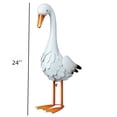 thumbnail image 7 of Clearance! Bow Porch Goose Statue, 24" Tall Metal Decorative Figurine for Garden, Patio, Entryway Accent Yard Decor, Animal Statue for Indoor Outdoor, 7 of 7