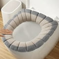 thumbnail image 3 of Soft Cushion Toilet Seat Household Four Seasons Toilet Seat Thickened With Handle Winter Toilet Ring Washable Sets Wear Knitted Toilet Seat, 3 of 7