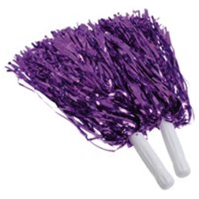 Metallic Pom Poms Purple