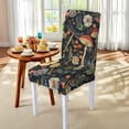 thumbnail image 4 of TSOVTHRID Mushroom Floral Dragonfly Print 7-Pcs Tablecloth and Chair Covers Set, Stretch Spandex Table Cover and Chair Slipcovers Stretch Seat Protector for Home Hotel Banquet, 4 of 6