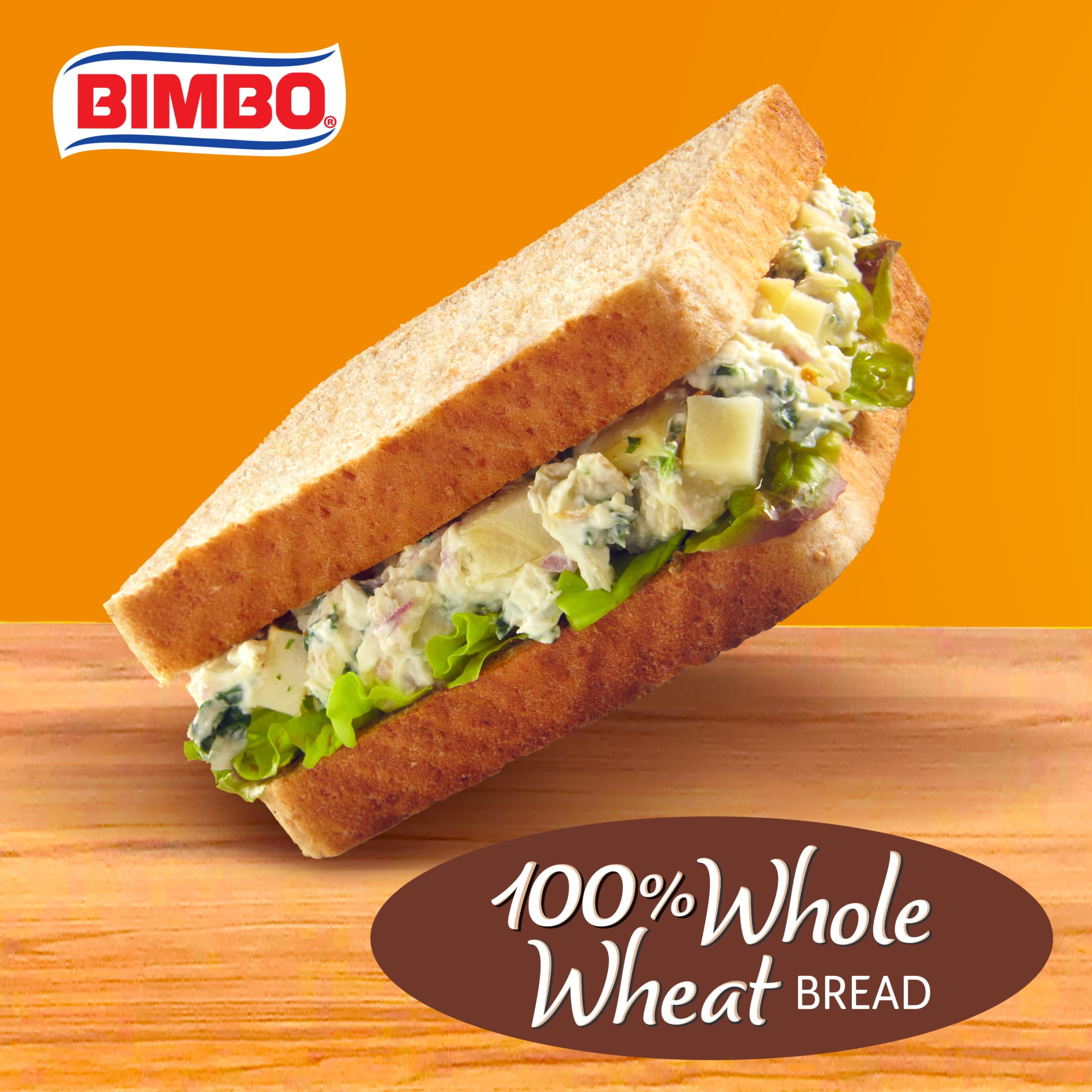 Bimbo Whole Wheat Bread, 16 oz, Pre-sliced Wheat Bread, Bag