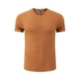 thumbnail image 2 of UVEASISHA Short Sleeve Workout Shirts for Men Ice Silk Breatable Compression T-Shirt Summer Moisture Wicking Performance Muscle Tees Brown XXL, 2 of 5