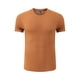 thumbnail image 1 of Tops para hombre, blusas y camisas de cuello redondo y manga corta para hombre, camiseta de manga corta de goma sin costuras de secado rápido de color liso de seda de hielo para hombre, camiseta de ve, 1 of 4