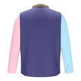 thumbnail image 6 of hotojiny Men's Fashion Shirt Casual Long Sleeve Big and Tall Golf Sport Pullover Stylish Colorblock Button Collared Casual Clothing, 6 of 7
