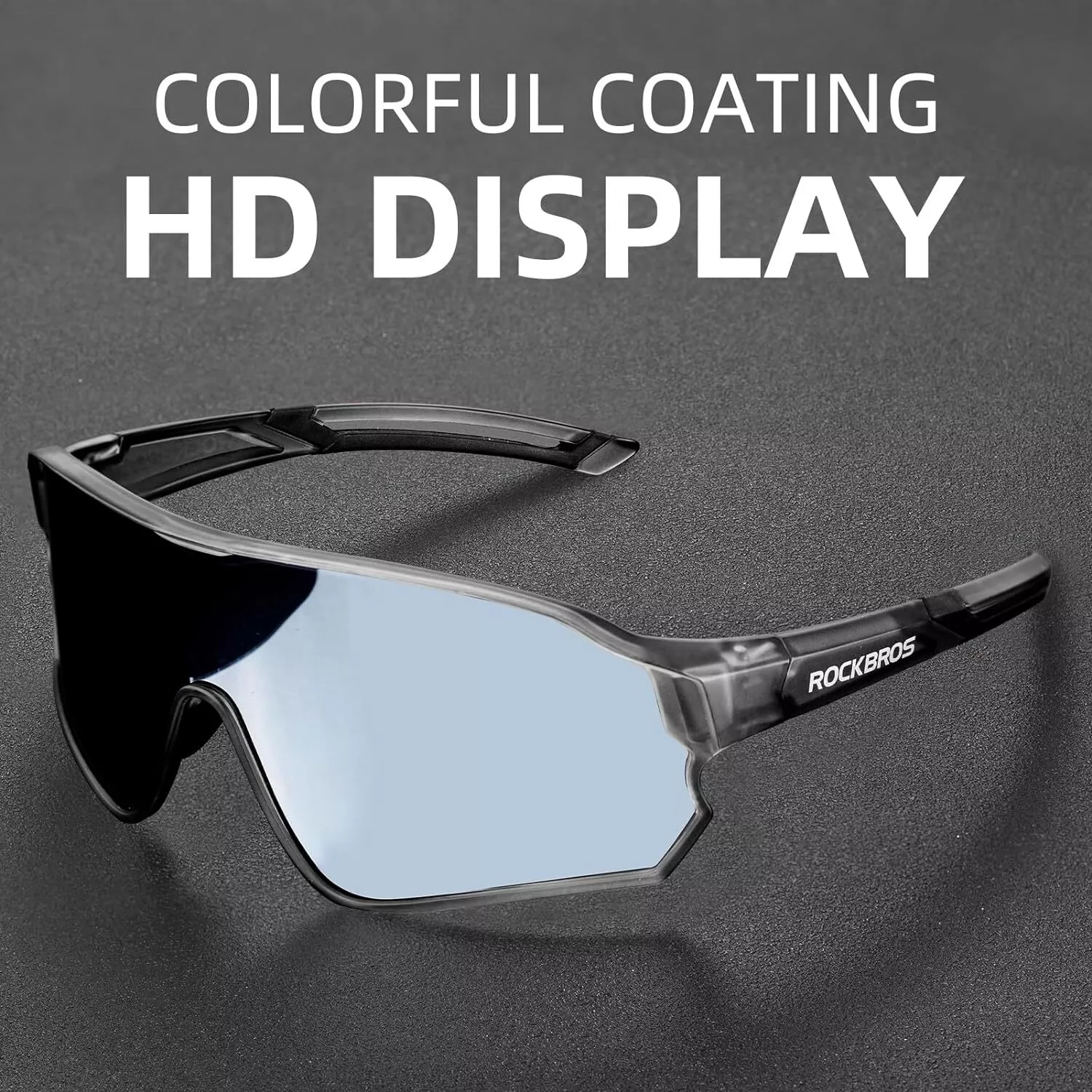 ROCKBROS Photochromic Sunglasses for Men Women Sports Cycling Glasses UV Protection Windproof Bike Glasses for Running