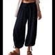 thumbnail image 1 of Pantalones Harén para Mujer, Pantalones de Estar por Casa con Dos Bolsillos Negro S, 1 of 9