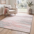 thumbnail image 2 of GENIMO 8'x10' Area Rug for Living Room, Large Machine Washable Non Slip Low Pile Rug for Bedroom Dining Room, Modern Abstract, Blush Gray, 2 of 3